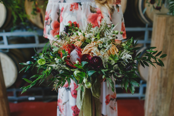 Tropical bridal bouquet