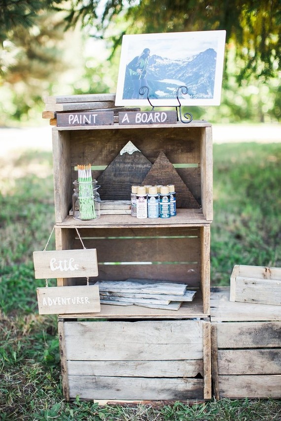 Mountain adventure baby shower