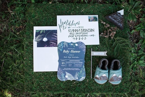 Mountain adventure baby shower