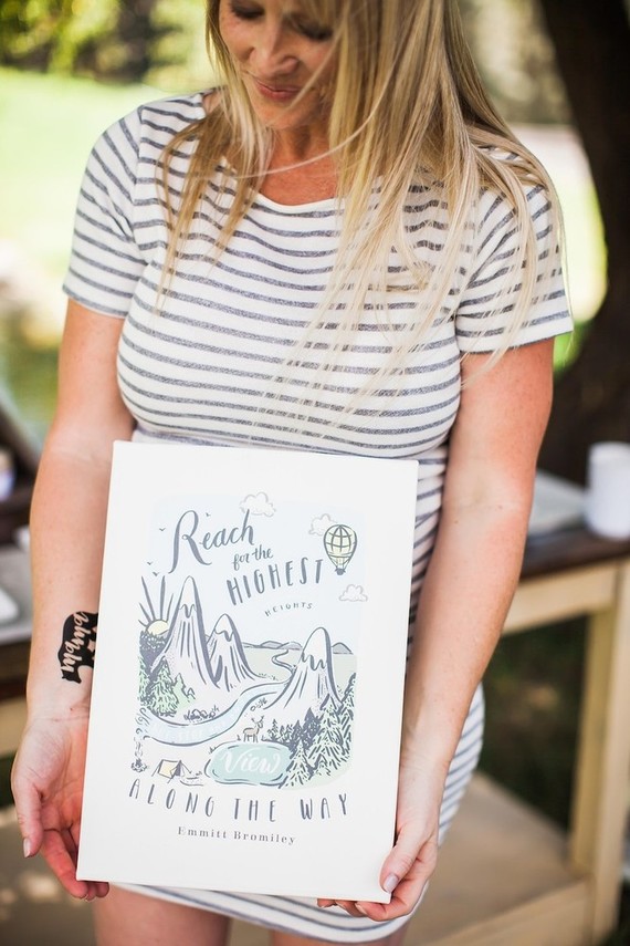 Mountain adventure baby shower