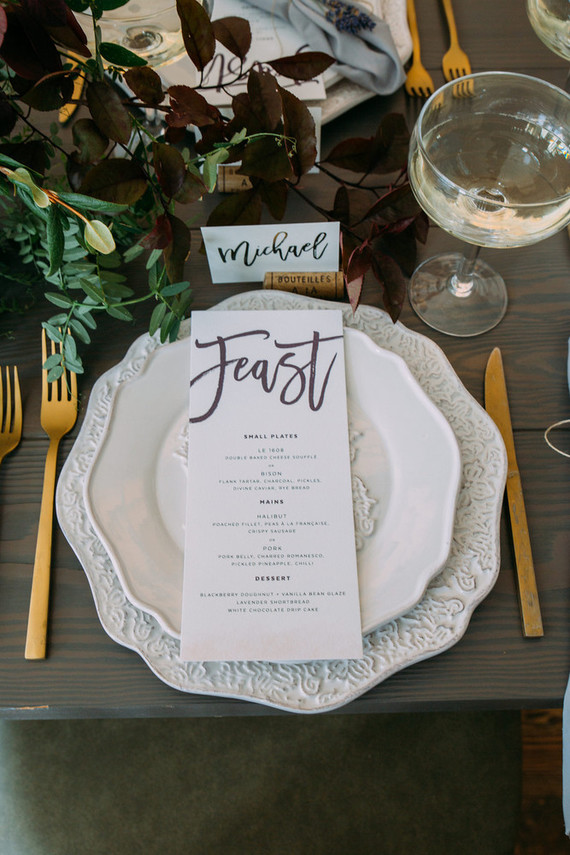 Intimate restaurant wedding inspiration
