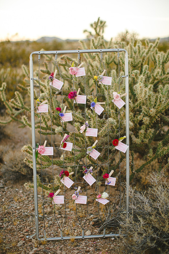 DIY escort card display