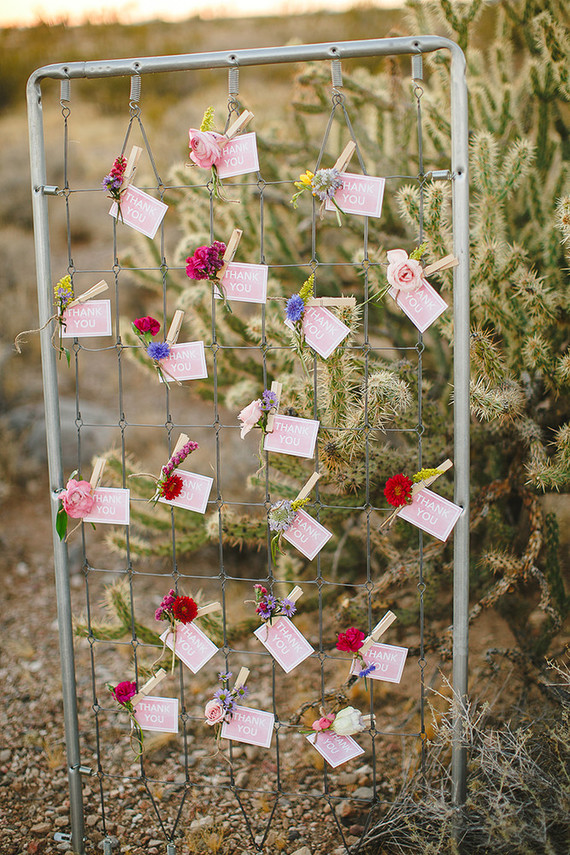 DIY escort card display Inspiration