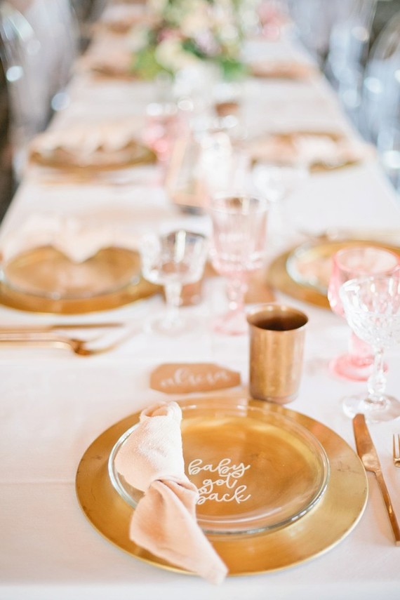 Pink and gold baby shower on 100 Layer Cakelet