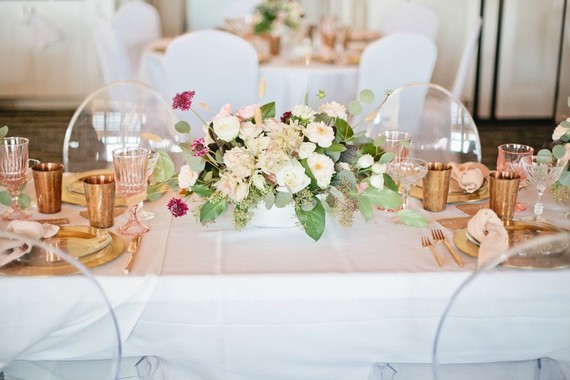 Pink and gold baby shower on 100 Layer Cakelet