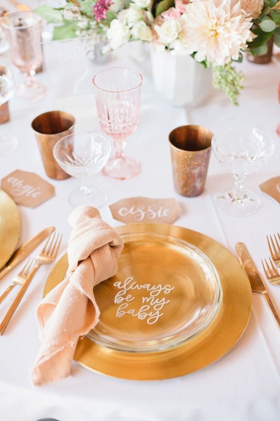 Pink and gold baby shower on 100 Layer Cakelet