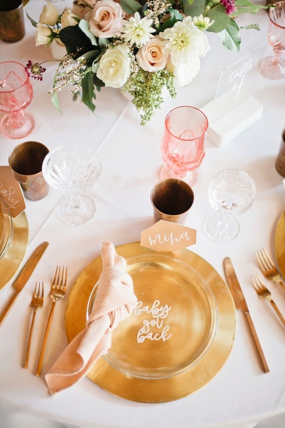 Pink and gold baby shower on 100 Layer Cakelet