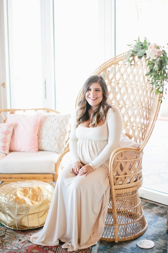 Pink and gold baby shower on 100 Layer Cakelet