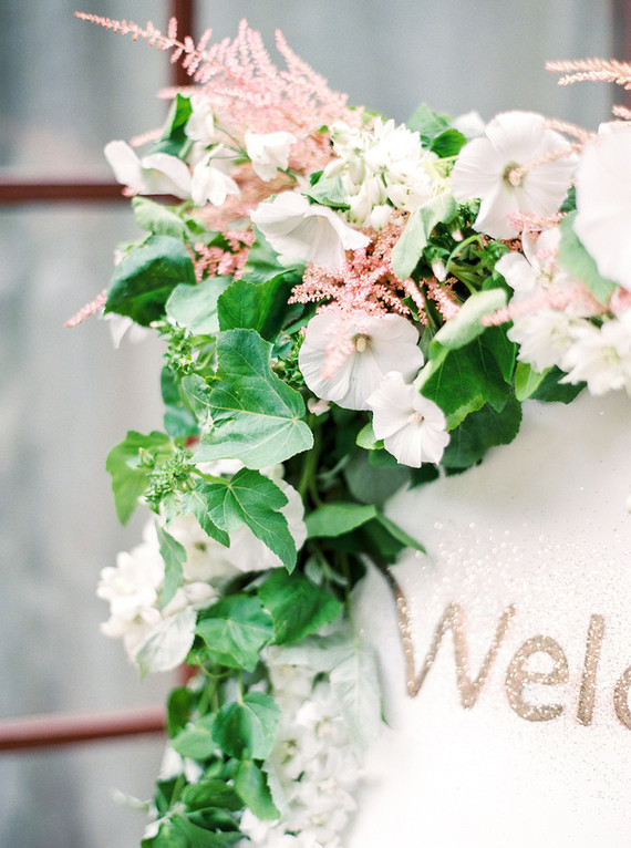 Pink floral girl's birthday