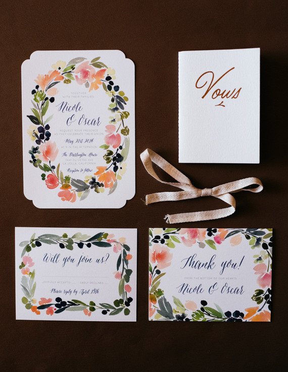 Garden wedding invitation