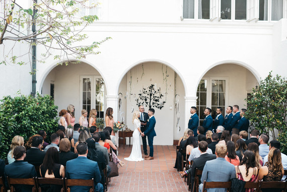 Garden wedding ceremony
