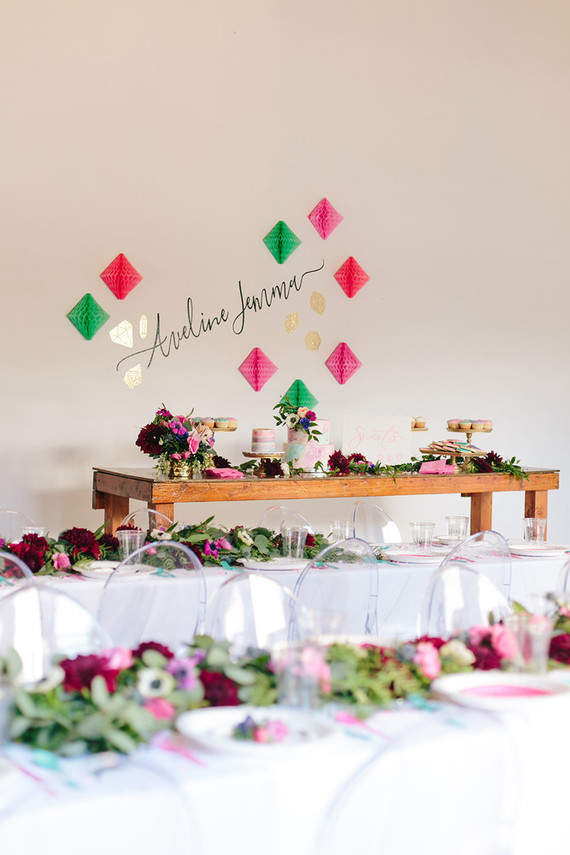 Gem inspired pink 1st birthday