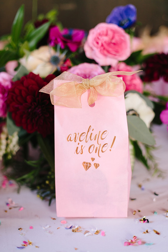 Gem inspired pink 1st birthday