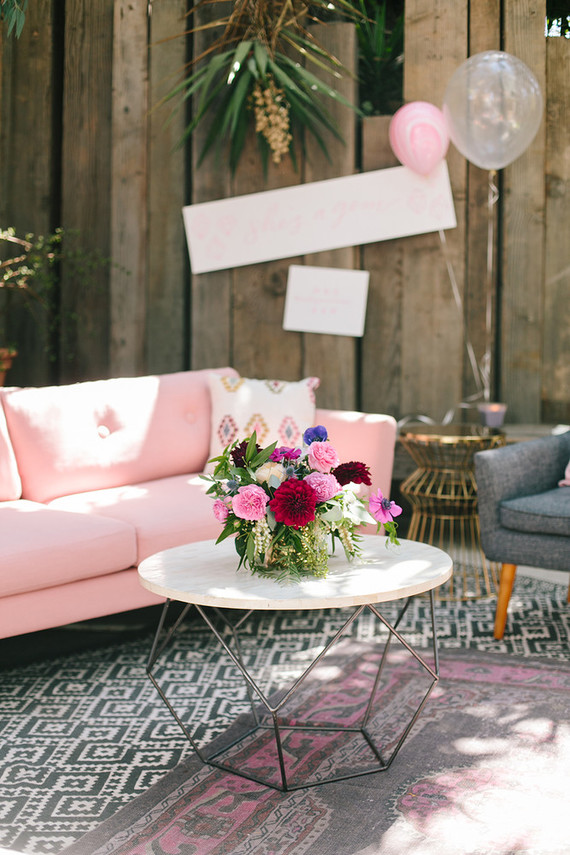 Gem inspired pink 1st birthday