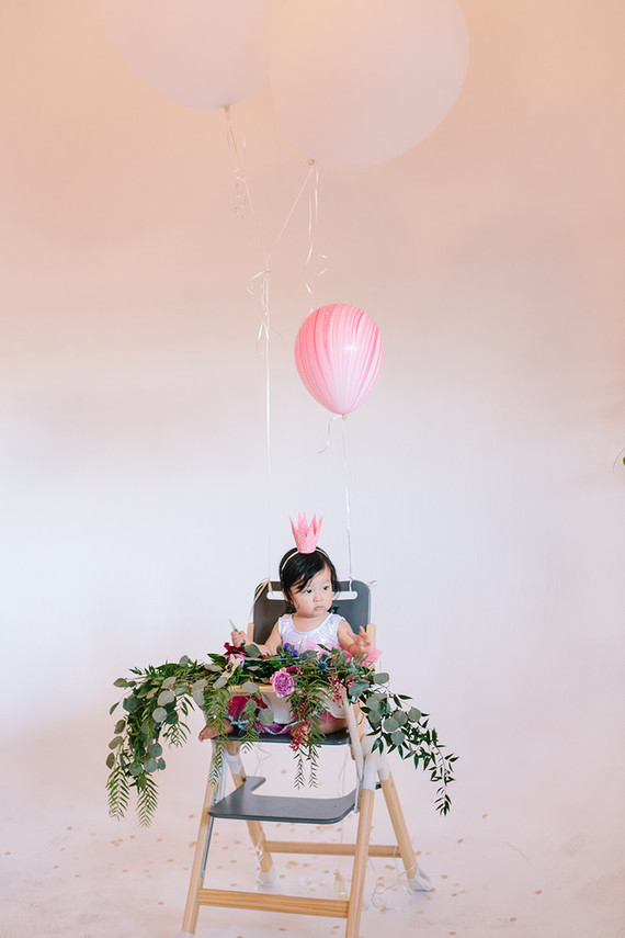 Gem inspired pink 1st birthday