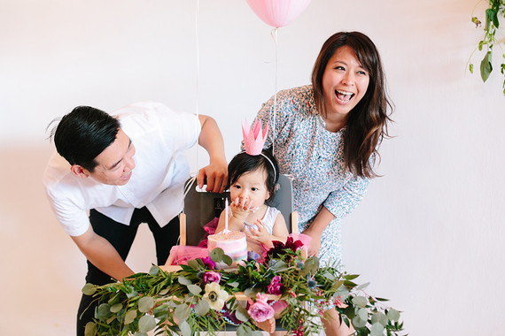 Gem inspired pink 1st birthday