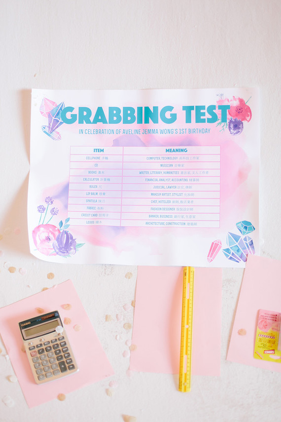 Gem inspired pink 1st birthday