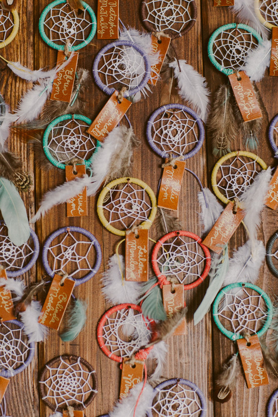 Dream catcher escort cards Inspiration