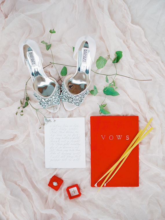 Scarlet and blush bridal inspiration