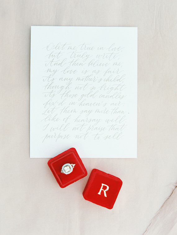 Scarlet and blush bridal inspiration