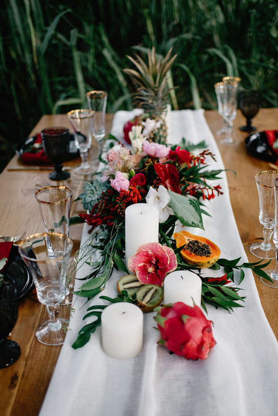 Tropical bohemian wedding inspiration