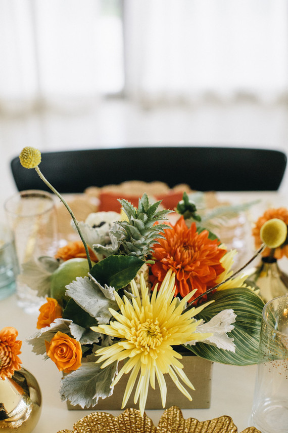 Mid century modern home wedding