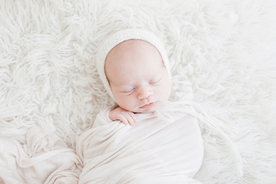 All white newborn photos