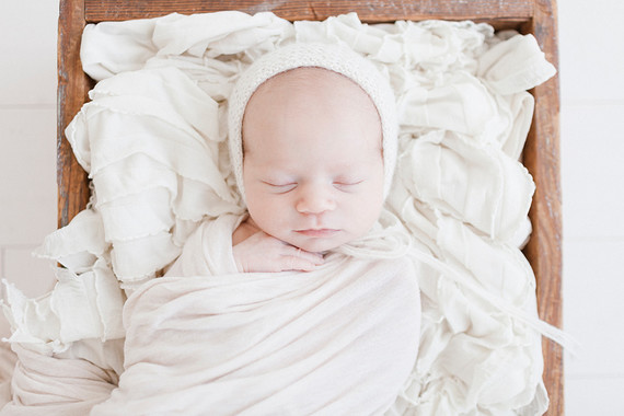 All white newborn photos