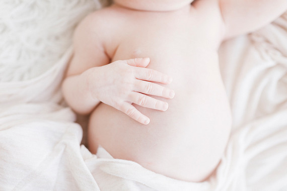 All white newborn photos