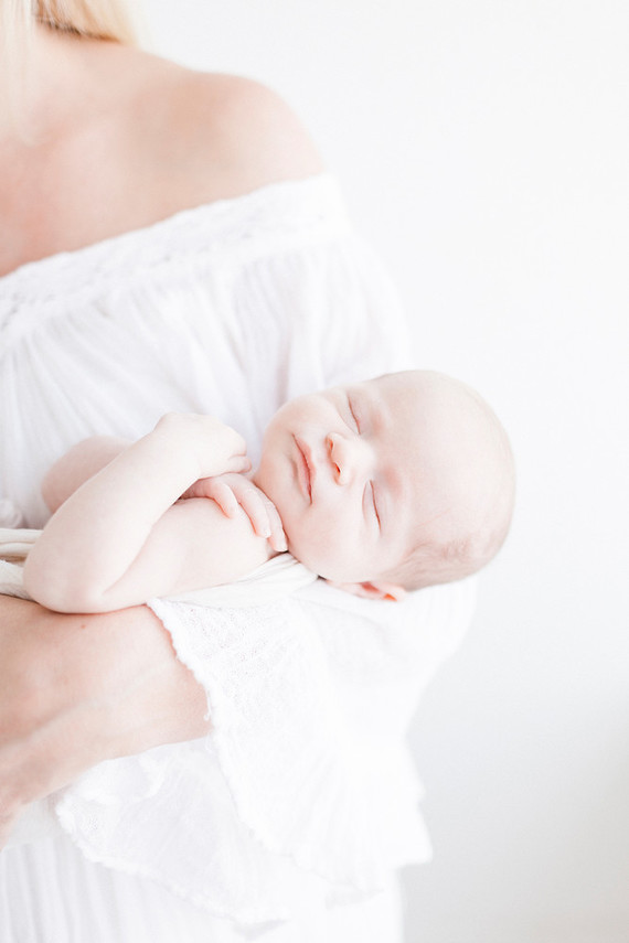 All white newborn photos