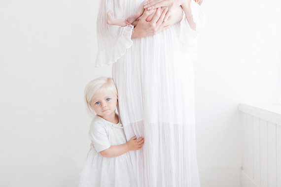 All white newborn photos