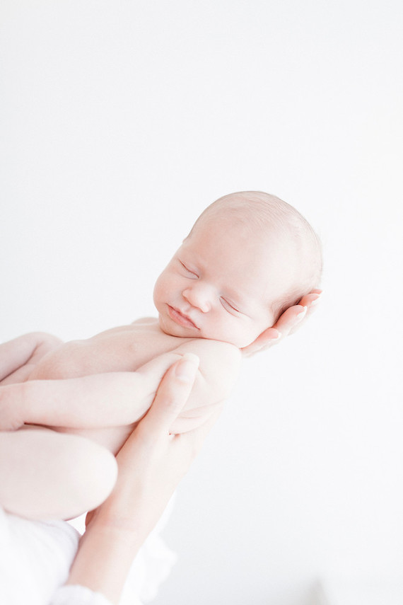 All white newborn photos
