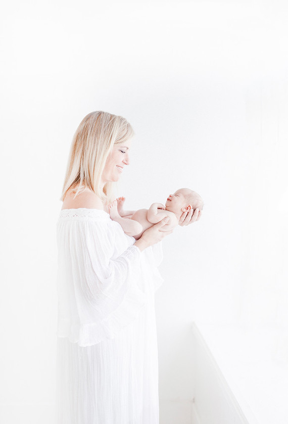 All white newborn photos