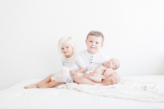 All white newborn photos