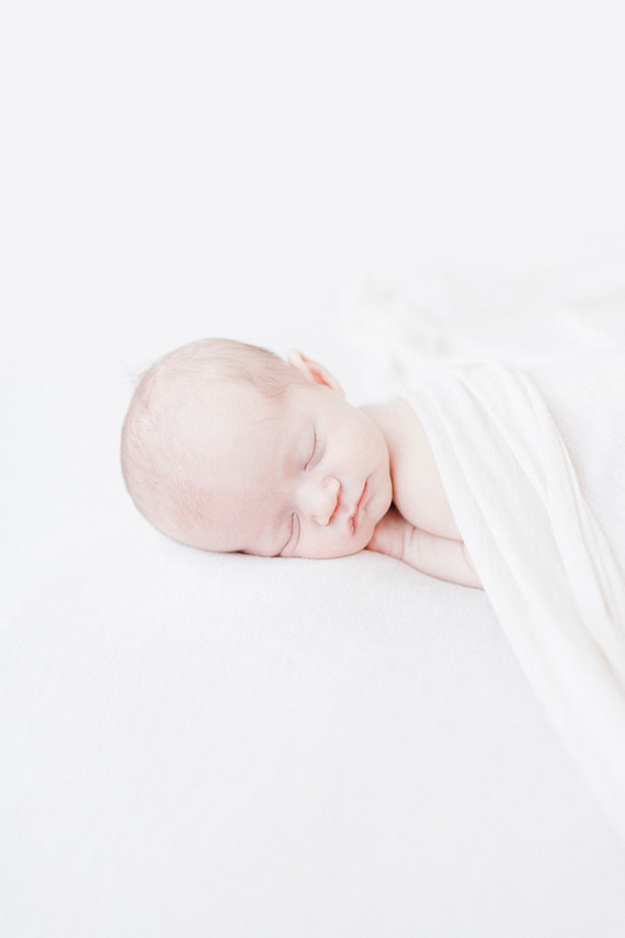 All white newborn photos
