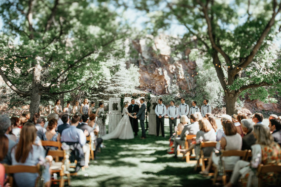 Outdoor Colorado wedding ceremony