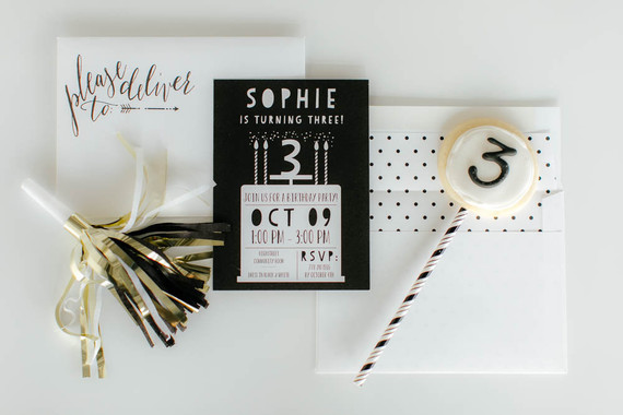 black and white kitty birthday