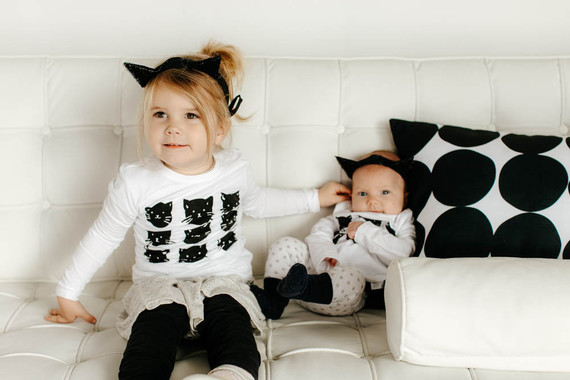 black and white kitty birthday