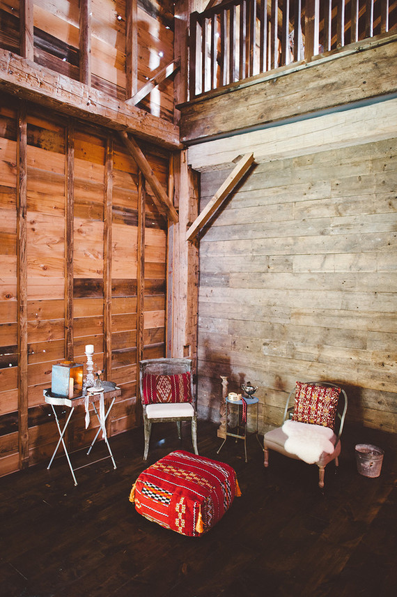 Boho barn wedding
