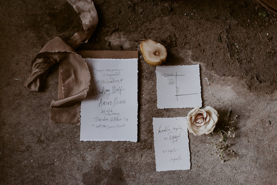 Fall wedding invitation