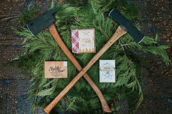 Lumberjack themed wedding