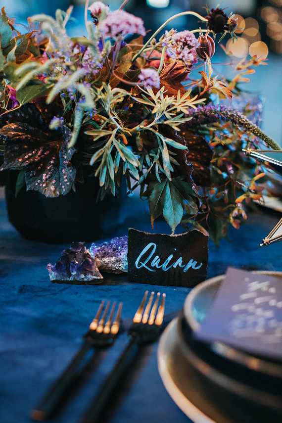 Moody blue wedding inspiration
