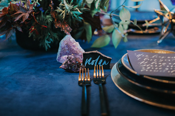 Moody blue wedding inspiration