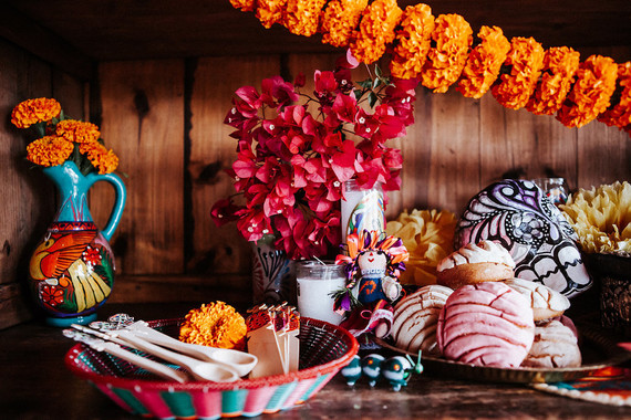 Colorful day of the dead party