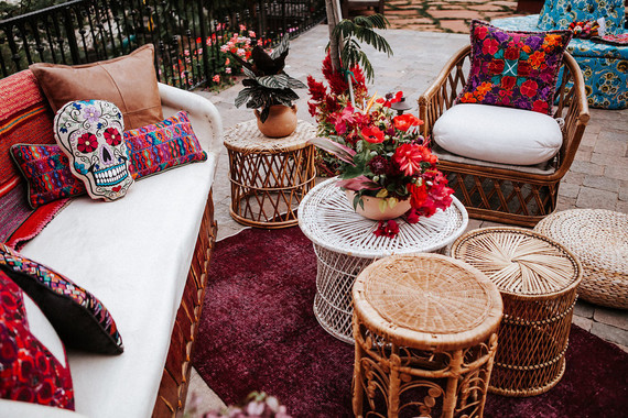 Colorful day of the dead party