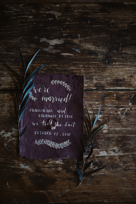 Plum winter wedding inspiration