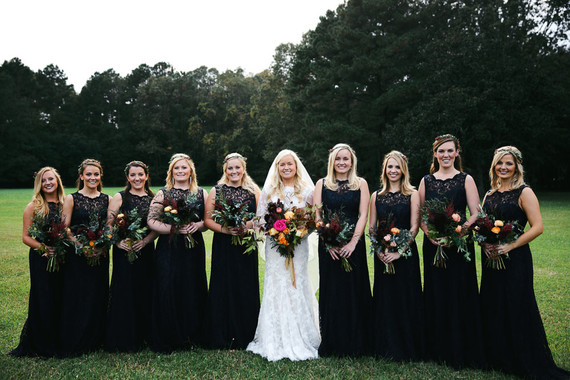 Black bridesmaid dresses Inspiration