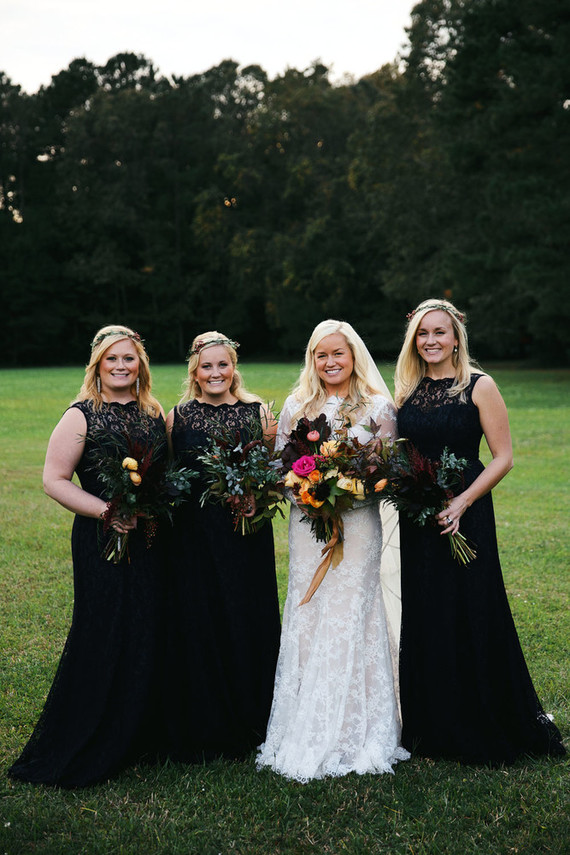 Black wedding attire