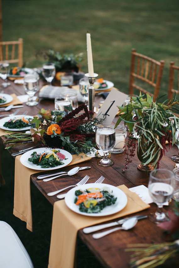 Fall wedding decor