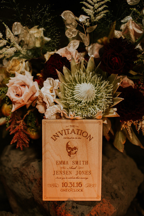 Halloween wedding invitations Inspiration